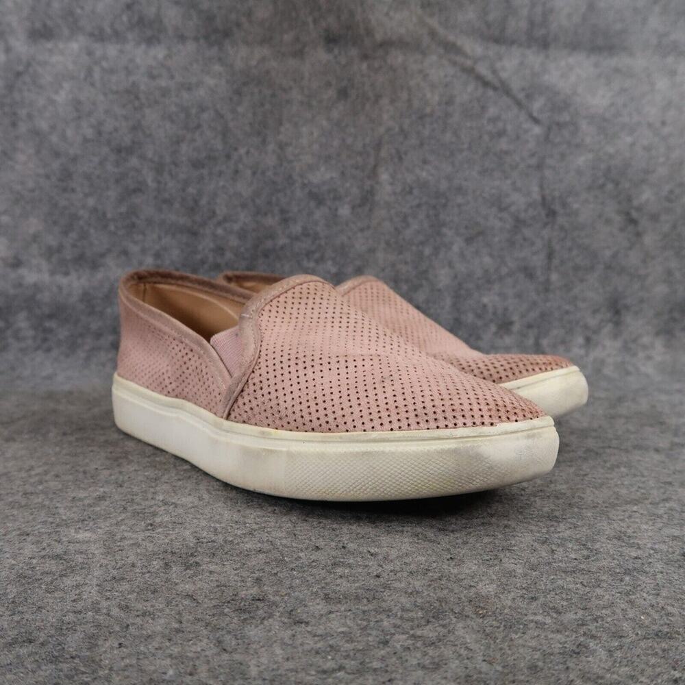 Madden Girl Shoes Kids 1 Sneakers Slip On Casual Perforated Trainer Flat Pink